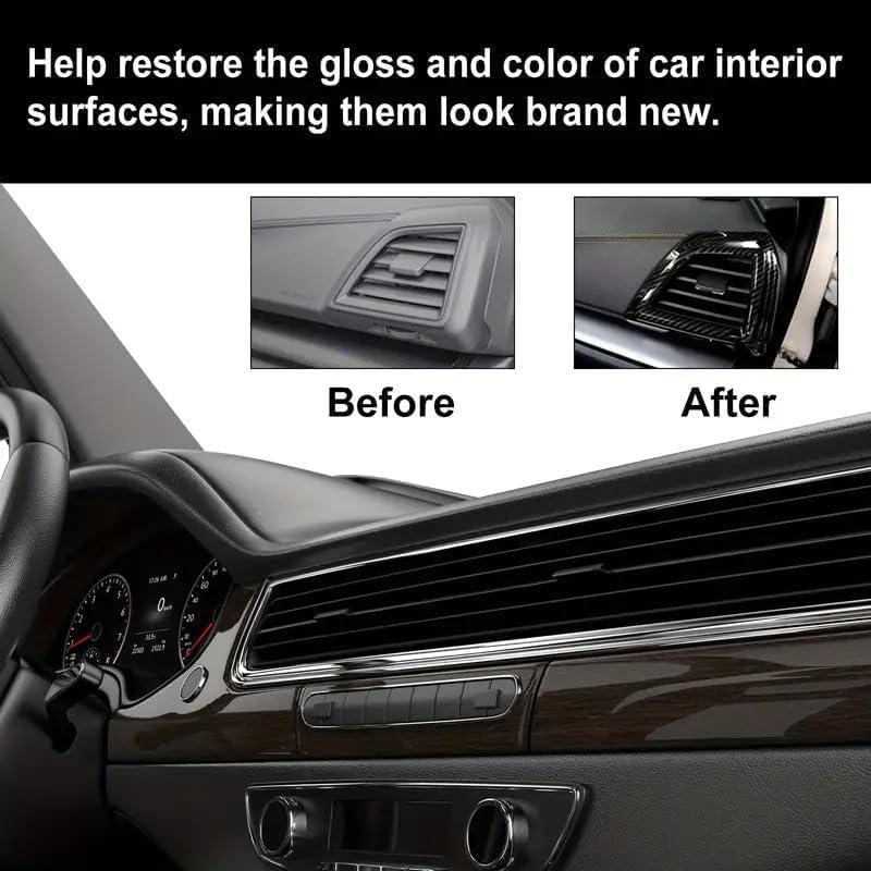 TEKCOOL Crystal Coating for Car Plastic Parts | 30ml PVC Restorer | Car Maintenance Dashboard Plastic Crystal Coating Cleaner Polish Shining 2