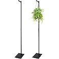 Marsui Adjustable Clothing Display Rack Adjustable from 48" to 72" Single Clothing Display Stand Metal Black Rack Retail Use Single Costumer Shirt Stand for Thrift Shop Retail Store(1 Pcs)