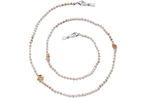 GINTEI Glasses Chain for Women Eyeglasses Chain Crystal Beaded Eye Glasses Holders Around Neck Sunglasses Chain for Women