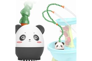 Lnicez Panda Water Table Pump - DIY Dual Hose - Outdoor Water Play Table Pump for Kids Toddler Water Table, Safety First, with Panda Story Picture Book