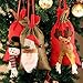OurWarm Christmas Gift Bags Bulk, 3 Pcs Drawstring Gift Bags Large with 3D Santa Claus Snowman Reindeer, Reusable Christmas Treat Bags Goody Bags Burlap Sack for Xmas Party Supplies(15 X 8 Inches)