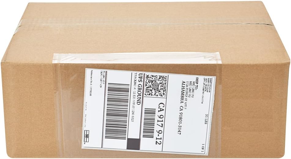 MFLABEL - Clear Adhesive Top Loading Packing List 7.5" x 5.5" Shipping Label Envelopes Pouches - 100pcs : Office Products