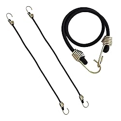 AUXBC 20PCS 12Inch Mini Black Bungee Cords with