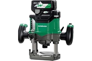 Metabo HPT 36V MultiVolt™ Cordless Plunge Router Kit | Includes 1/2-Inch and 1/4-Inch Collets | Variable Speed | Optional AC 