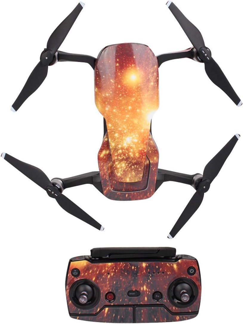 JXE Unique Waterproof PVC Stickers Full Set of Skin Battery Remote Controller Decals for DJI MAVIC AIR - Splendid Firework
