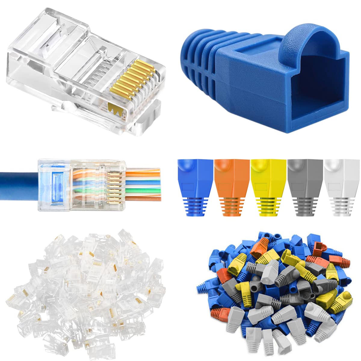 Mua Xiatiaosann RJ45 LAN Cat6 Connector, Ethernet LAN Cable 8P8C UTP ...