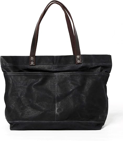 men's waxed canvas tote bag