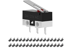 MXRS Micro Limit Switch, CYT1073 AC 2A 125V 3Pin SPDT Rocker Switches Long Hinge Lever for Arduino (30 Pack) by MUZHI