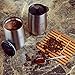 Insulated Stainless Steel Wine Glasses - 2x Stemless Tumbler Cup with Lid - 16 Oz Unbreakable Outdoor Travel Mug Set - Wine & Coffee Stay Cold or Warm for 3 Hours