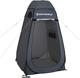 SONGMICS Portable Pop Up Tent Dressing Room Privacy Shelter Dark Grey Blue