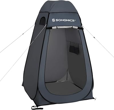SONGMICS Portable Pop Up Tent Dressing Room Privacy Shelter Dark Grey Blue