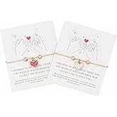 Smilebelle Galentines Day Gifts for Best Friend, Best Friendship Bracelets for 2/3 Sisters Bracelets, Valentines Day Gifts 14K Gold Adjustable Besties Matching Bracelet, Friendship Handmade Jewelry for Friends