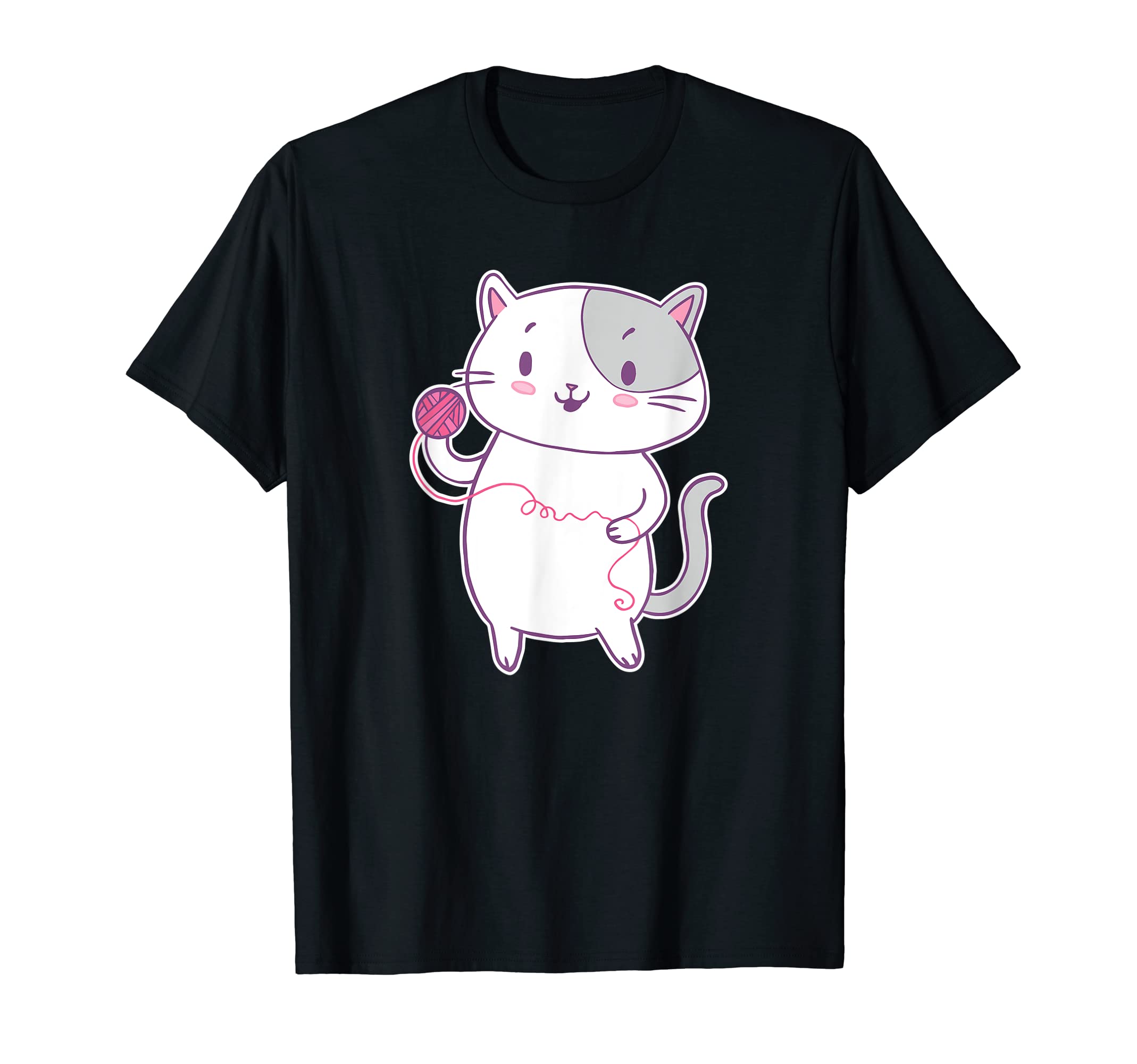 Cute Cat Playing With Yarn Pet T-Shirt