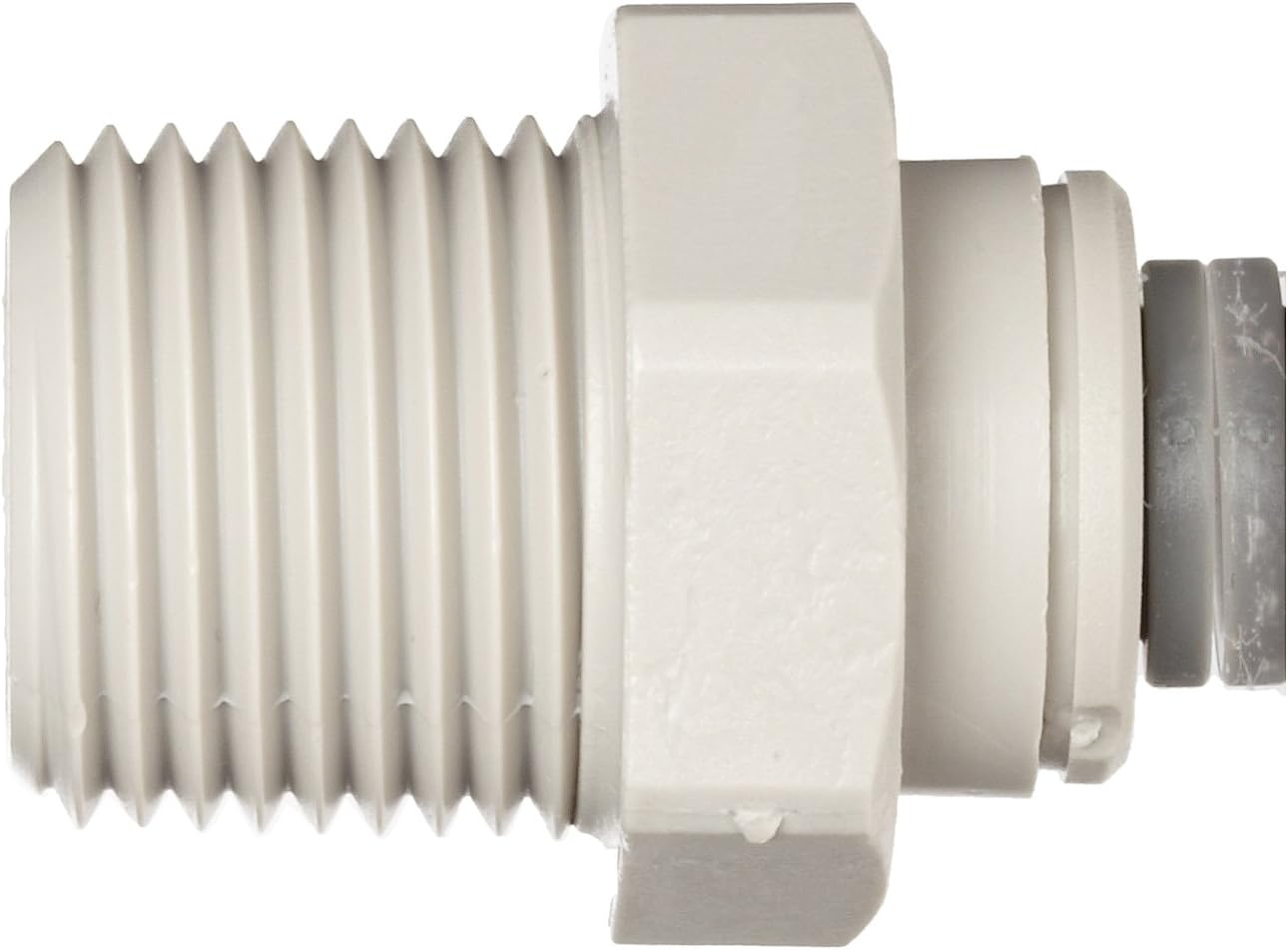 John Guest Straight Adaptor 1/4 inch Tube OD x 3/8 inch NPTF Male Thread (one Supplied), Gray, 1/4" Tube OD x 3/8" NPTF Male - Image 3