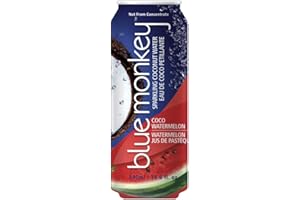 BLUE MONKEY Sparkling Coconut Water- Watermelon, 12 Count