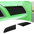 PDKLIN for Mustang Smoked Headlight Covers Trim Compatible with 2010-2014 Ford Mustang Smoked Black Exterior Accessories 2pcs