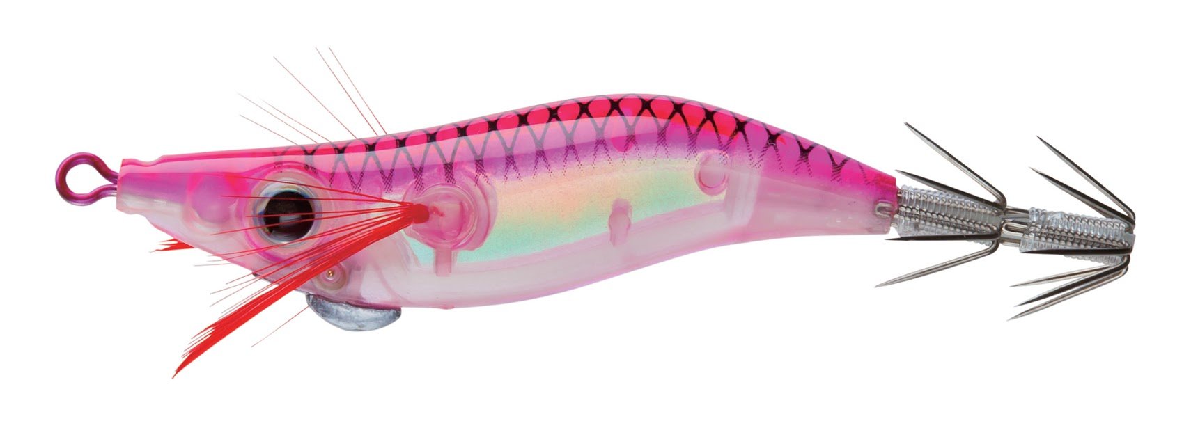 Photo 1 of Yo-Zuri Squid Mini Aurora Floating Jig, Luminous Pink, 2-Inch