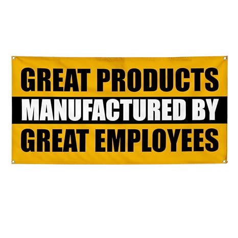 Amazon Com Vinyl Banner Sign Great Products Manufactured By