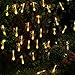 Icicle Solar Christmas String Lights, 15.7ft 8 Light Modes 20 LED Water Drop Fairy String Lighting for Outdoor & Indoor, Home, Patio, Lawn, Garden, Party, and Holiday Decorations (Warm White)