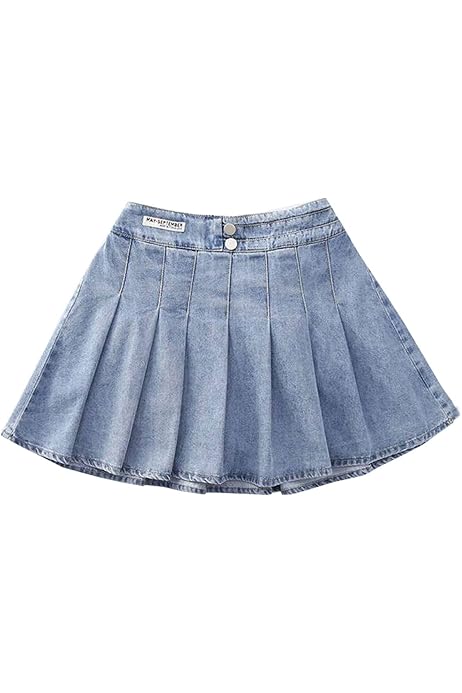 Amazon.com: OYOANGLE Girl's Pleated High Elastic Waist Short