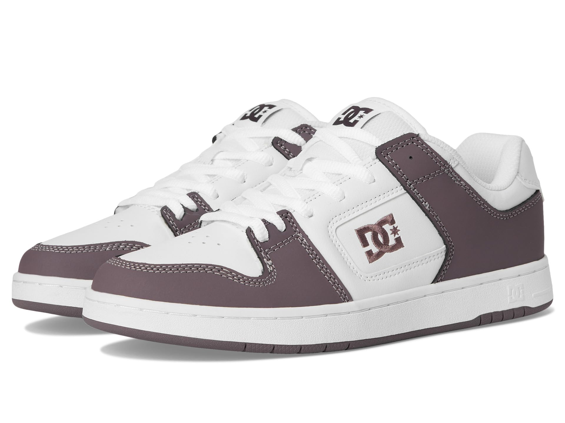 DC Men's Manteca 4 Skate Shoe, White/Plum, 7.5
