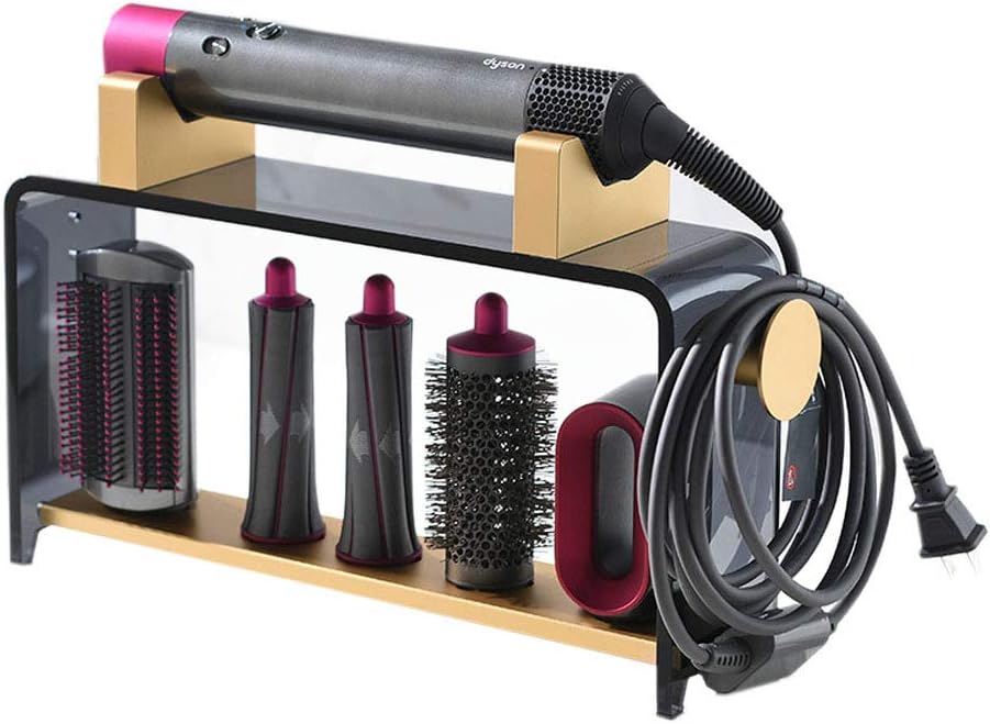 Desktop Stand for Dyson Airwrap Styler Curling Barrels Brushes, Hair Curling Wand Holder, Countertop Bracket Storage Rack for Home Bedroom Bathroom Hair Salon
