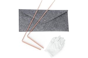 Copper Dowsing Rod Kit with Pendulum, 99.9% Pure Copper Telescopic Divination Tool for Spiritual Guidance, Energy Healing, an
