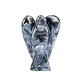 ANAYA AGATE Larvikite Angel Statue 2" Beautiful