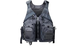 Obcursco Fly Fishing Vest for Men and Women with Breathable Mesh, Trout Fishing Gear, for Outdoors Stream Fishing