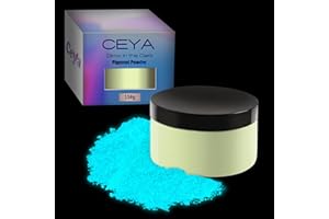 Ceya Fluorescent Sky Blue Glow Powder, 5.3oz/150g Glow in The Dark Pigment Powder, Luminous Powder Resin Color Pigment, Fluor