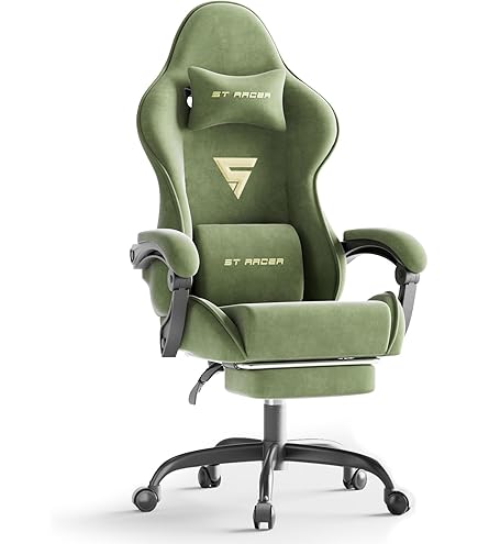 Amazon.com: Ferghana Velvet Fabric Gaming Chair, High Back