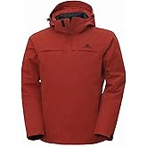 Pioneer Camp Men's 3-in-1 Ski Jacket Waterproof Windproof Winter Insulated Snow Rain Coat Hooded with Thermal Puffer Liner
