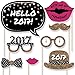 Big Dot of Happiness Pop, Fizz, Clink 2020 New Year's Party - Photo Booth Props Kit - 20 Count