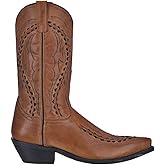 Laredo Mens Laramie Embroidered Snip Toe Pull On Dress Boots Mid Calf - Black