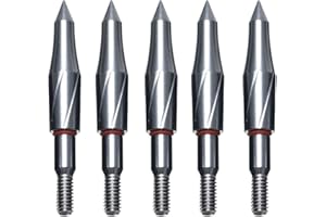 YI XIAN ARCHERY Stainless Steel Archery Field Points,9/32″，19/64″，5/16″，11/32″Size 100/125/150/175/200 Grains,Easy Pull Various, Screw in Archery Field Tips(1 Dozen 12 PCS)