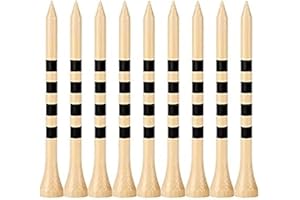 WINGOLFER Golf Tees, 100 Packs of 3 1/4 Inch Golf tees, Professional Natural Bamboo Golf Tees, Durable & Stable Professional Tee System, Reducing Friction & Side Spin