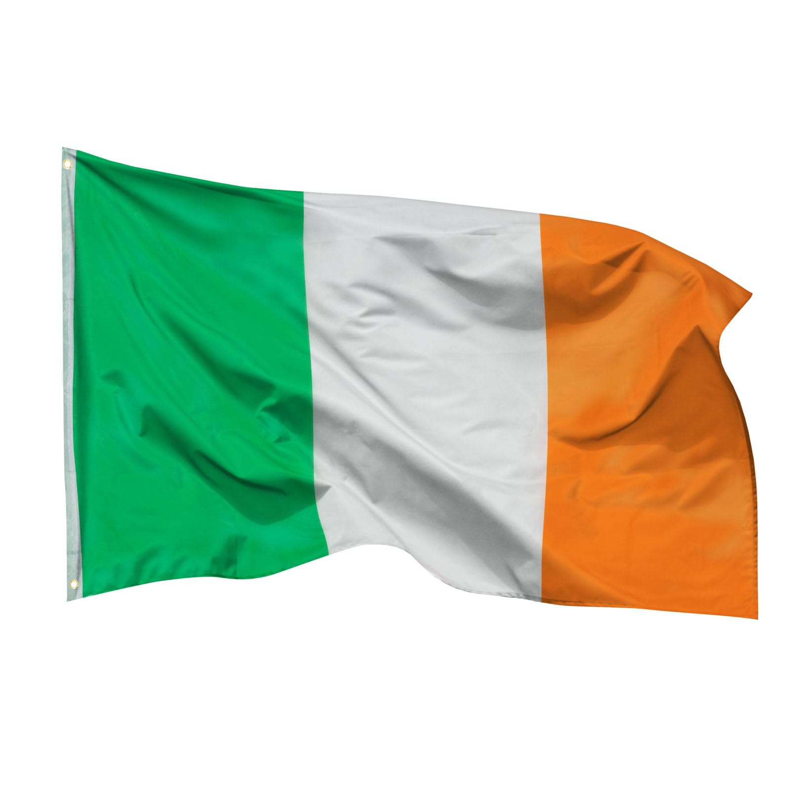 PHENO FLAGS Ireland Flag - 90 x 150 cm, Green, Polyester, Weather Resistant, Double Sided, Perfect for Irish Themed Parties, St. Patrick's Day, Pub Decorations