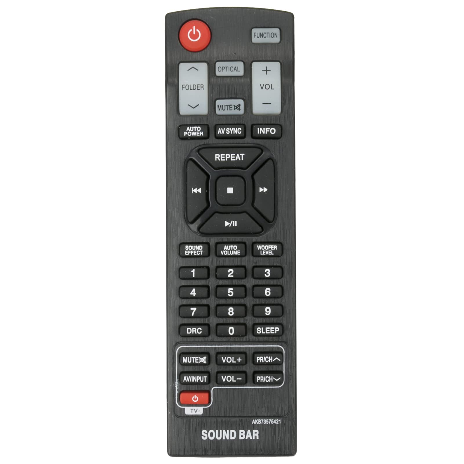 AKB73575421 VINABTY Replacement Remote Control Fit for LG Soundbar B2530A NB3530A NB3531A NB3532A NB3540 NB4530A NB4530B NB4532B NB4540 NB4543 NB5540 NB5541 NBN36 S33A1-D S33A2-D S34A2-D S43A1-D