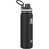 Takeya Originals Vacuum-Insulated Stainless-Steel Water Bottle, 24oz, Black (50041)
