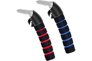KOUNATSURI Car Door Handle for Elderly - Auto Grab Handles - Portable Bar Car Support Handle for Elderly & Seniors & Handicap Standing Mobility Safety Tip to Help Get Out（Blue and Red）