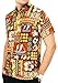 LA LEELA Men's Aloha Hawaiian Shirt Short Sleeve Button Down Casual Beach Party