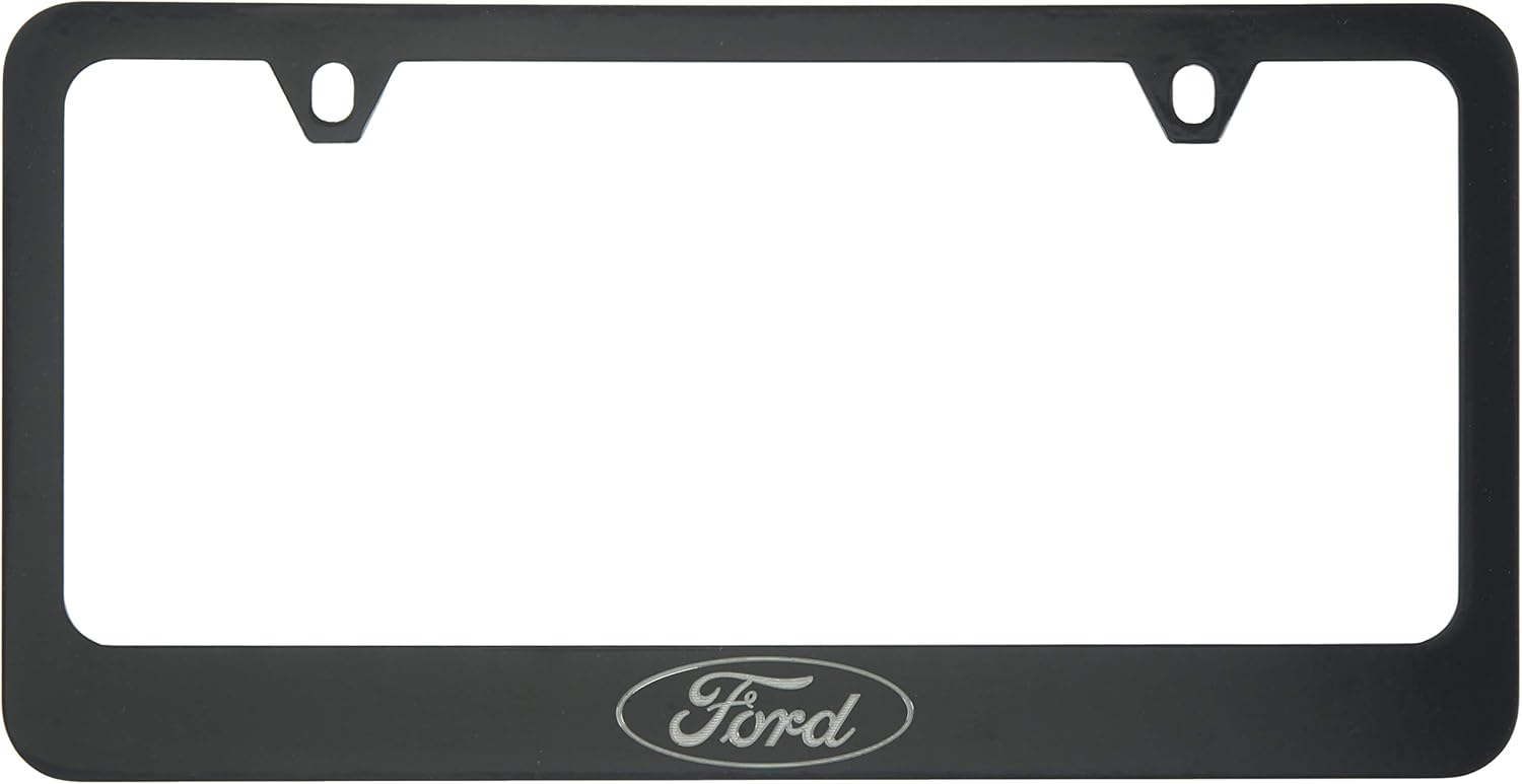 Ford Logo License Plate Frame (2 Hole, Black/Wide)