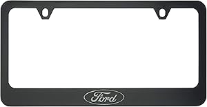 Ford Logo License Plate Frame (2 Hole, Black/Wide)