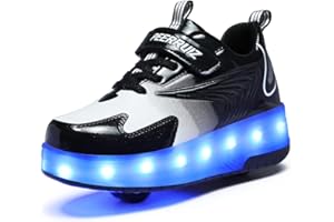 HHSTS Kids 2 Wheels Shoes with LED Light Color Shoes Shiny Roller Skates Skate Shoes Simple Kids Gifts Boys Girls The Best Gi