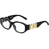 FEISEDY Retro Trendy Blue Light Glasses Women Men Vintage 90s Small Narrow Square Eyeglasses B0316