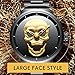 Watch,Mens Fashion Large Face Gold Skull Watch with Bracelet Link Band,Stylish Cool Stainless Steel 98 FT Waterproof Watch for Men