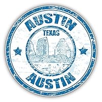 olyaprint Austin Texas USA Grunge Rubber Stamp Vinyl Decal Bumper Sticker 5