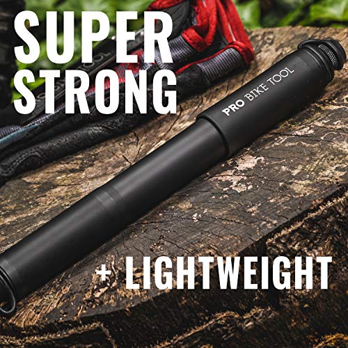 ProBike Tool Mini Bike Pump with Gauge Fits Presta & Schrader