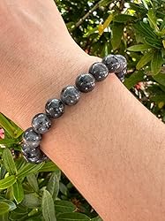 Black Labradorite Crystal Bead Bracelet