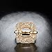 Mytys Cocktail Rings Fashion Cubic Zirconia Mesh Band Ring for Women Girls
